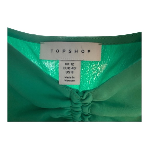 Topshop green Ruched Dress - Picture 6 of 6
